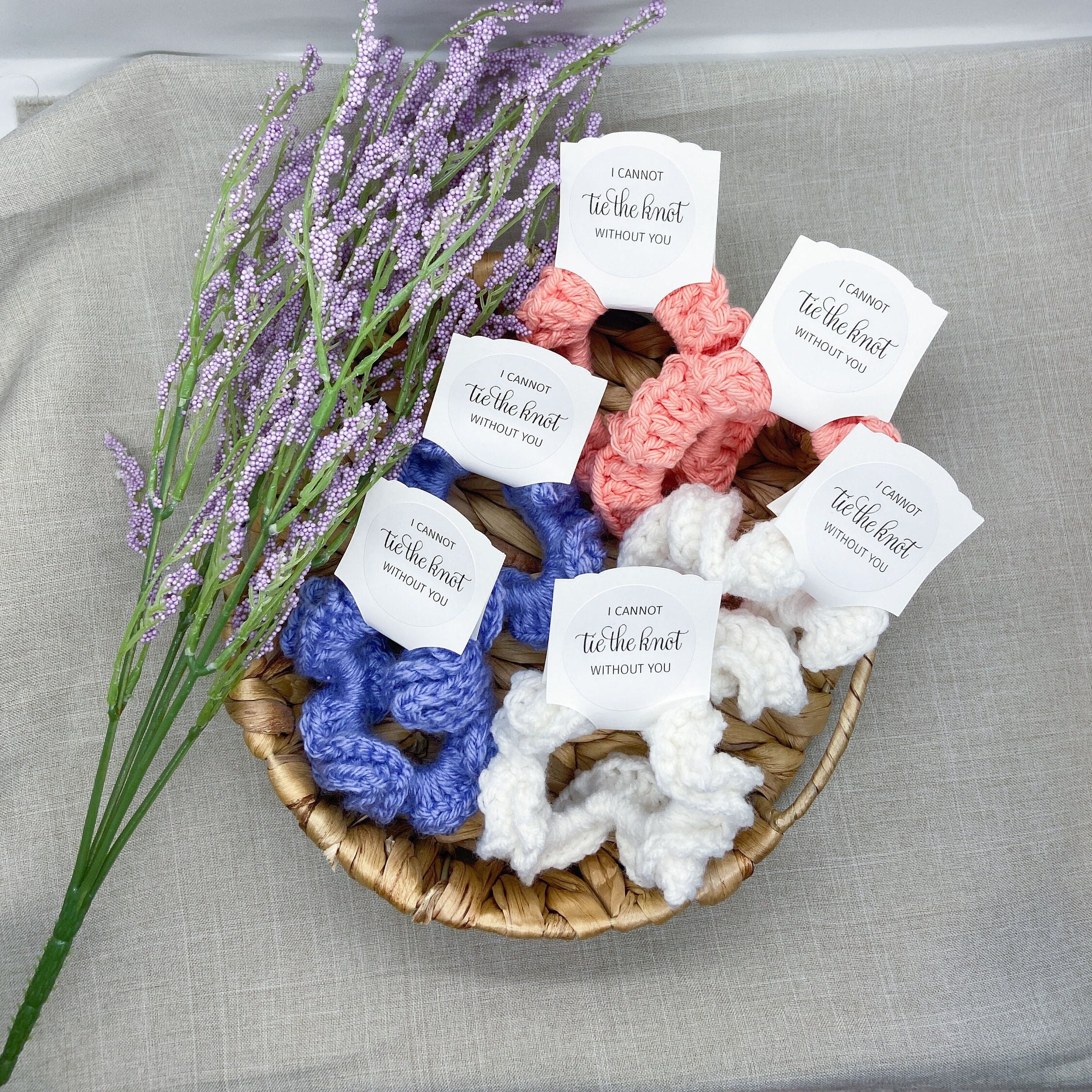Crochet Hair Scrunchies | Bridesmaid Gifts Scrunchies | Bridesmaid Gifts