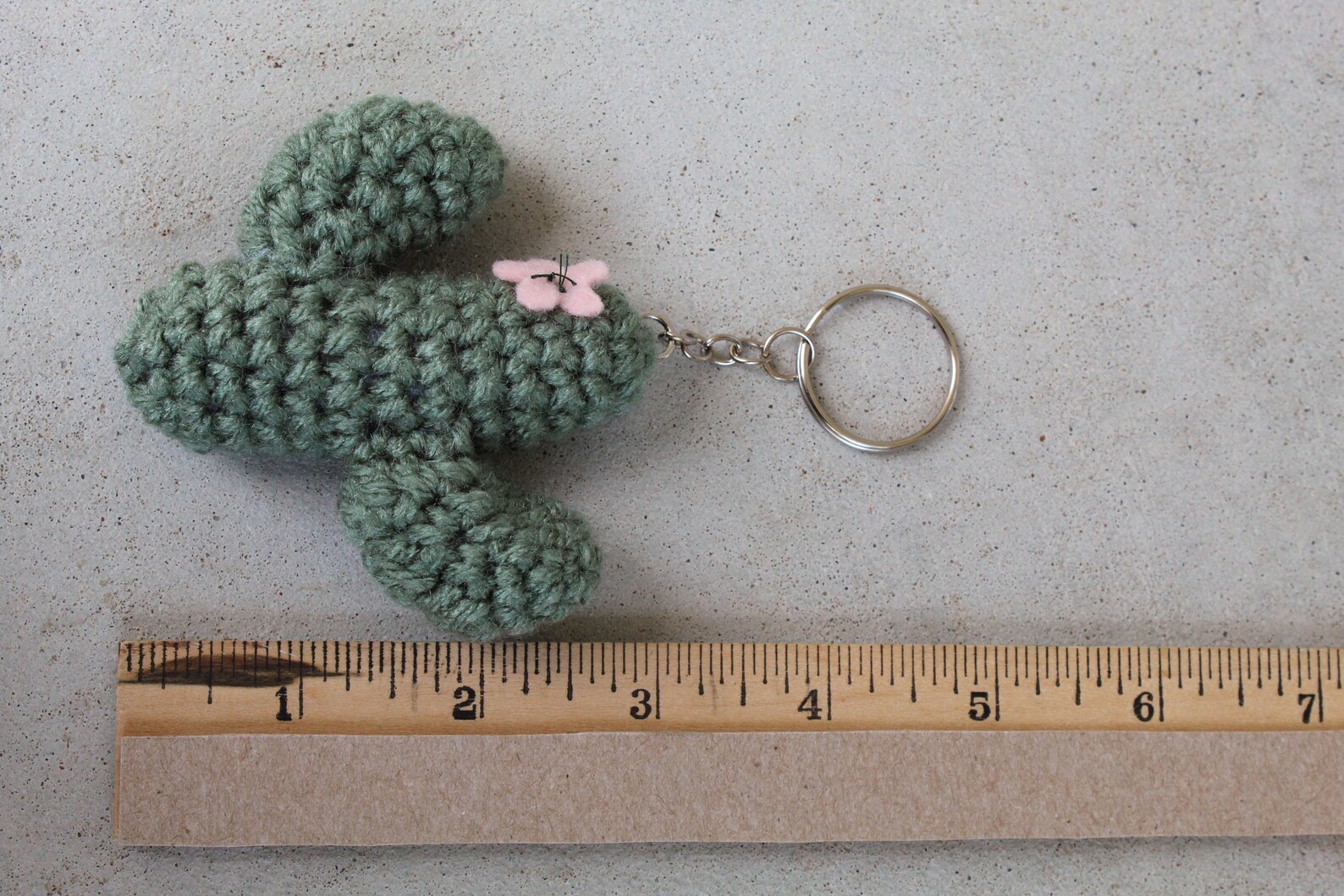 Crochet Cactus Keychain Cute Handmade Etsy