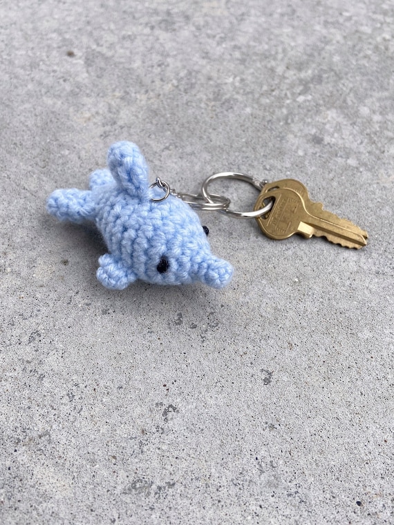 Crochet Dolphin Keychain Crochet Animal Keychain