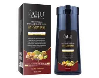 AHU Natural Instant Black Hair Dye Shampoo