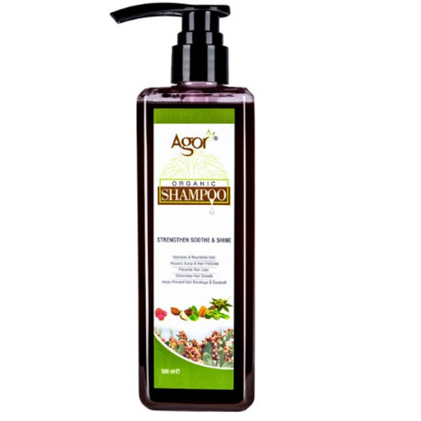 Agor Organic Hair Shampoo Hydrates Nourishes & Prevents Hair Loss (500ml)