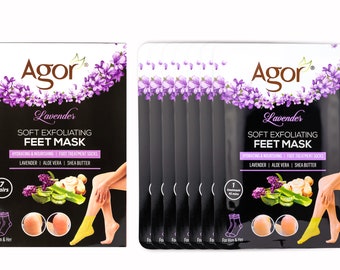 Agor Lavender Soft Exfoliating Feet Mask ( 7 Pairs)