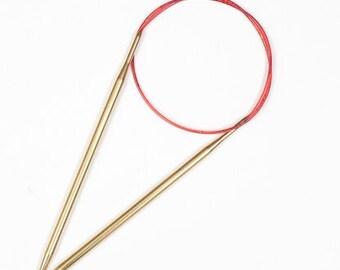 Addi Lace Gold Tip Fixed Circular Knitting Needle 7mm 120cm