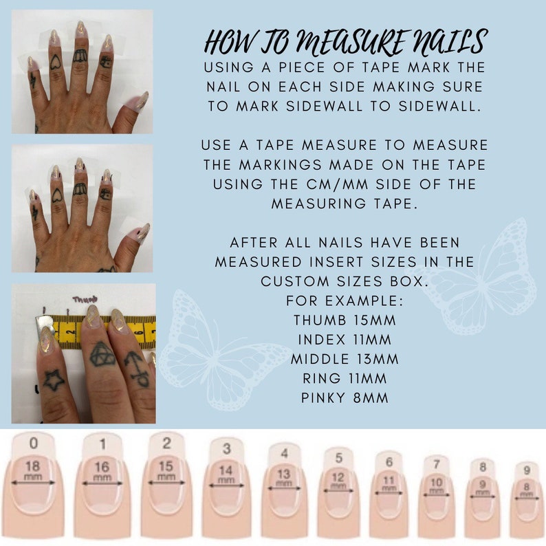 Flame Heart French Tip Press on Nails French Tip Nails Etsy