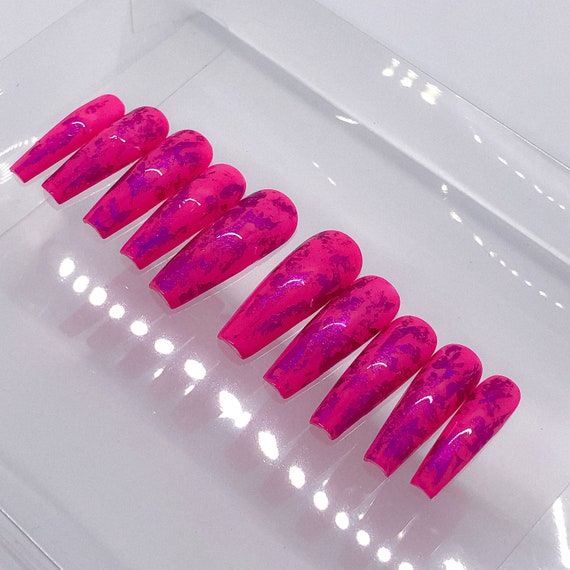 Neon Shocking Fluorescent Pink Gel Polish for Summer Nail Design – AIMEILI  GEL POLISH