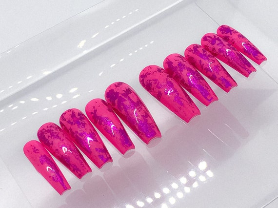 30 Playful Pink Nail Art Designs For Every Occasion : Neon Green & Pink  Nails Design