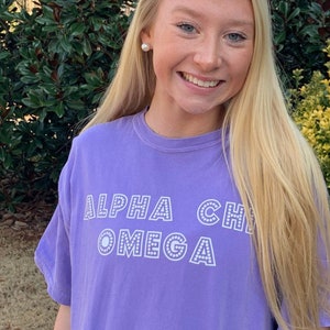 Alpha Chi Omega Sorority dots t-shirt AXO T shirt Tee tshirt