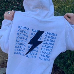 Any Sorority Lightning Hoodie  - ADPI alpha phi  kappa delta zeta chi omega axo kappa kappa gamma agd sdt kkg alpha xi aoii gphi dphie zta