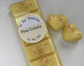 Pina colada Wax Melts Scented 100 Soy Wax Home Fragrances Snap Bar Waffle Hearts Brittle Bags