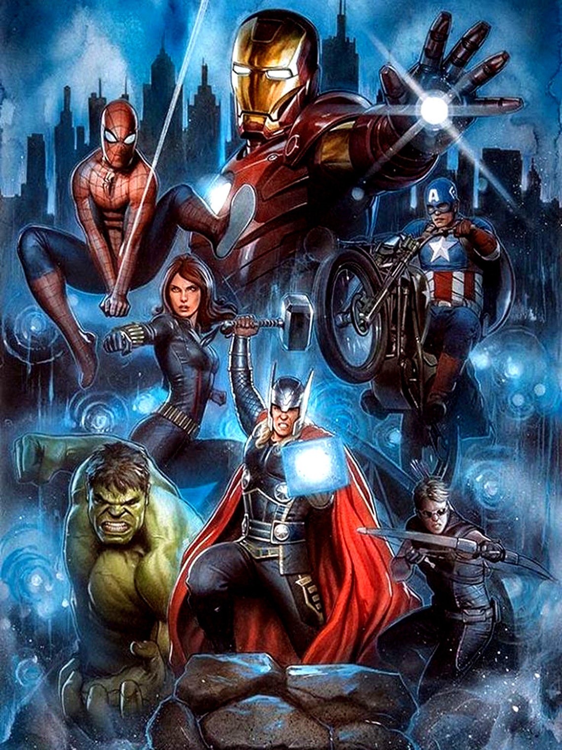 Avengers 5D Diamond Painting Squareround Full Diamond Mosaic | Etsy