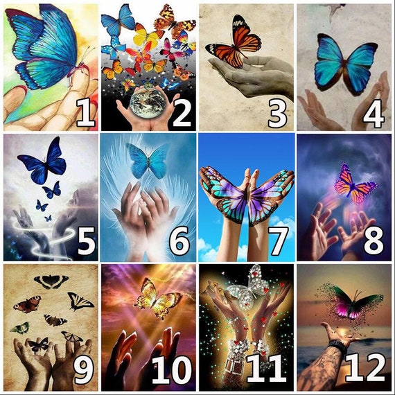 US Seller Free Shipping Multi Colored Butterfly Full Round Drill Diamond Art Painting