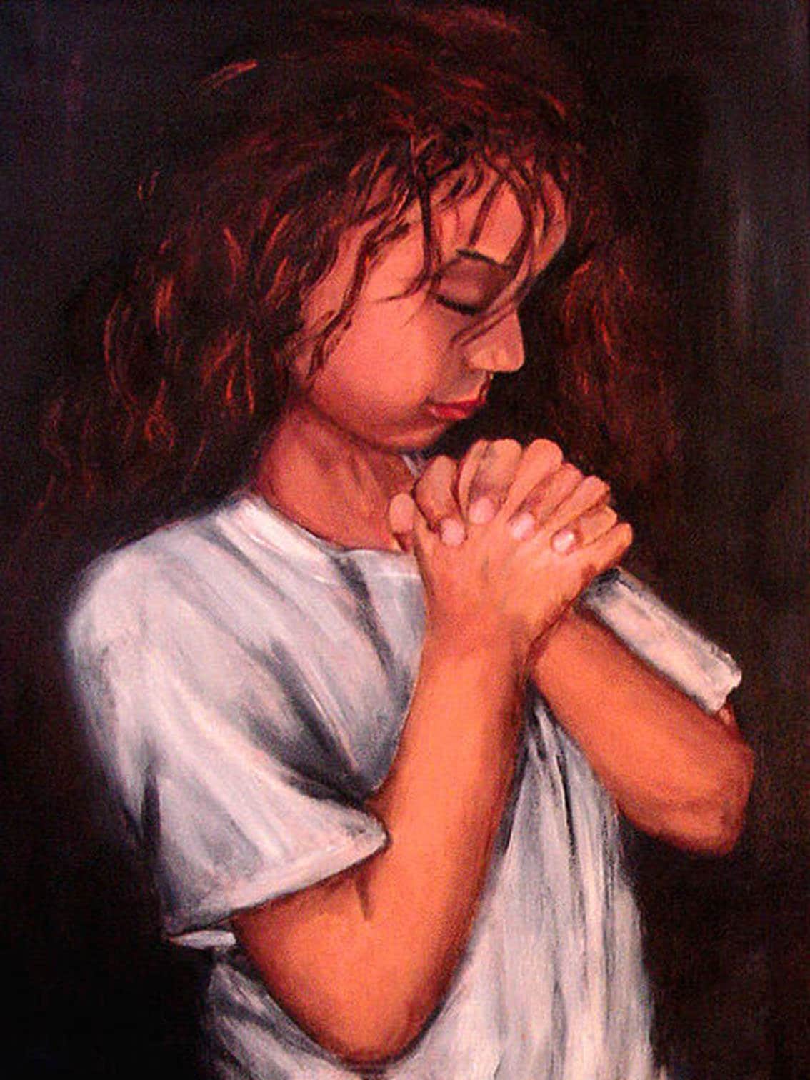 Girl's prayer 5D diamond painting squareround full Etsy
