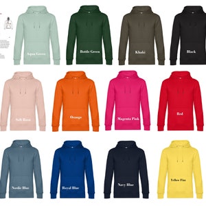 Personalized embroidered hoodie in premium quality, cities, couple, friends, from photo in embroidery many colors on request. image 6