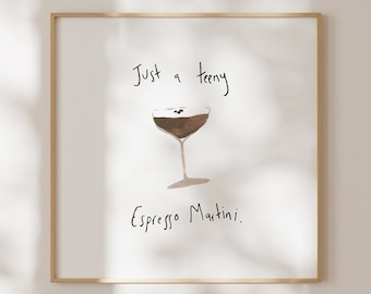 Espresso Martini Druck, Cocktaildruck, Küchendruck, Cocktail Poster, Martini Druck, Espresso Martini Poster, Küchendrucke