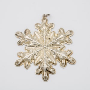 1973 Gorham Sterling Silver Snowflake Ornament, Sterling Silver Snowflake Ornament, Gorham Sterling Silver Ornament