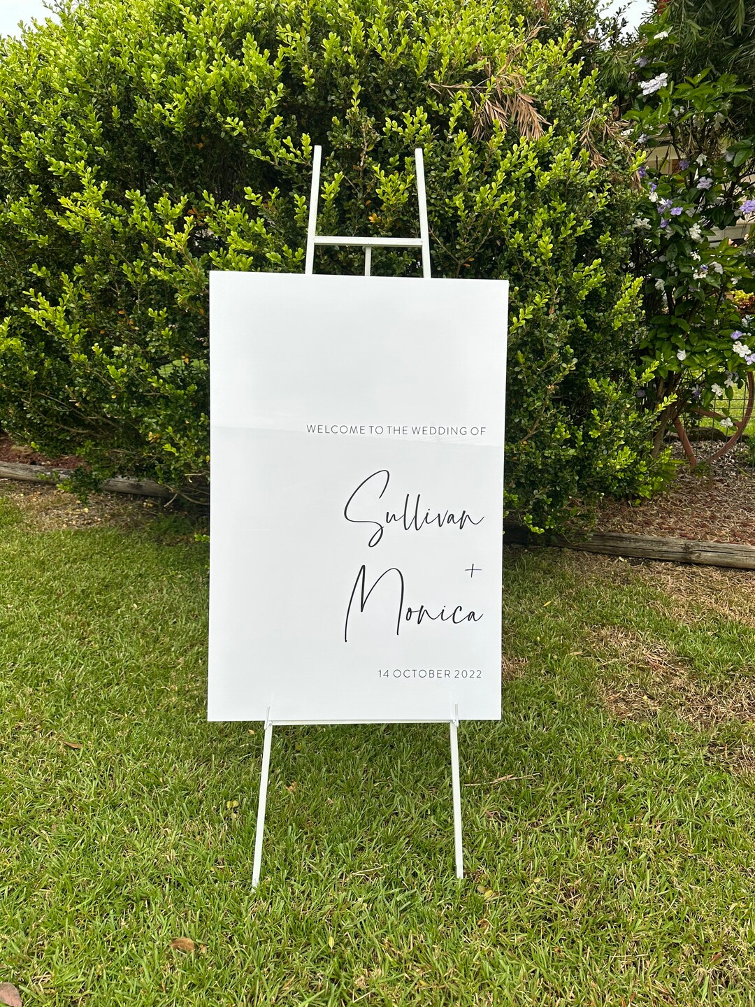 HIRE NSW PICKUP White Easel Wedding Sign Holder Etsy Australia