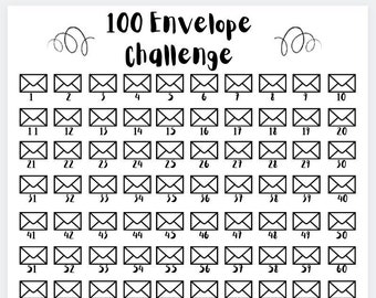 Printable 100 Envelope Challenge, 2022 Savings Goal, Money Challenge, Savings Challenge
