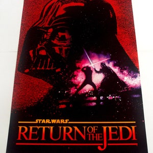 Póster de la película STAR WARS El regreso del Jedi de 1983. ¡Raro y antiguo!