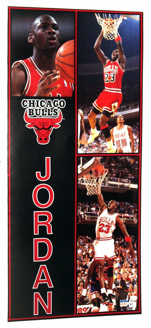 MICHAEL JORDAN Door Size Poster From Early 90's Chicago