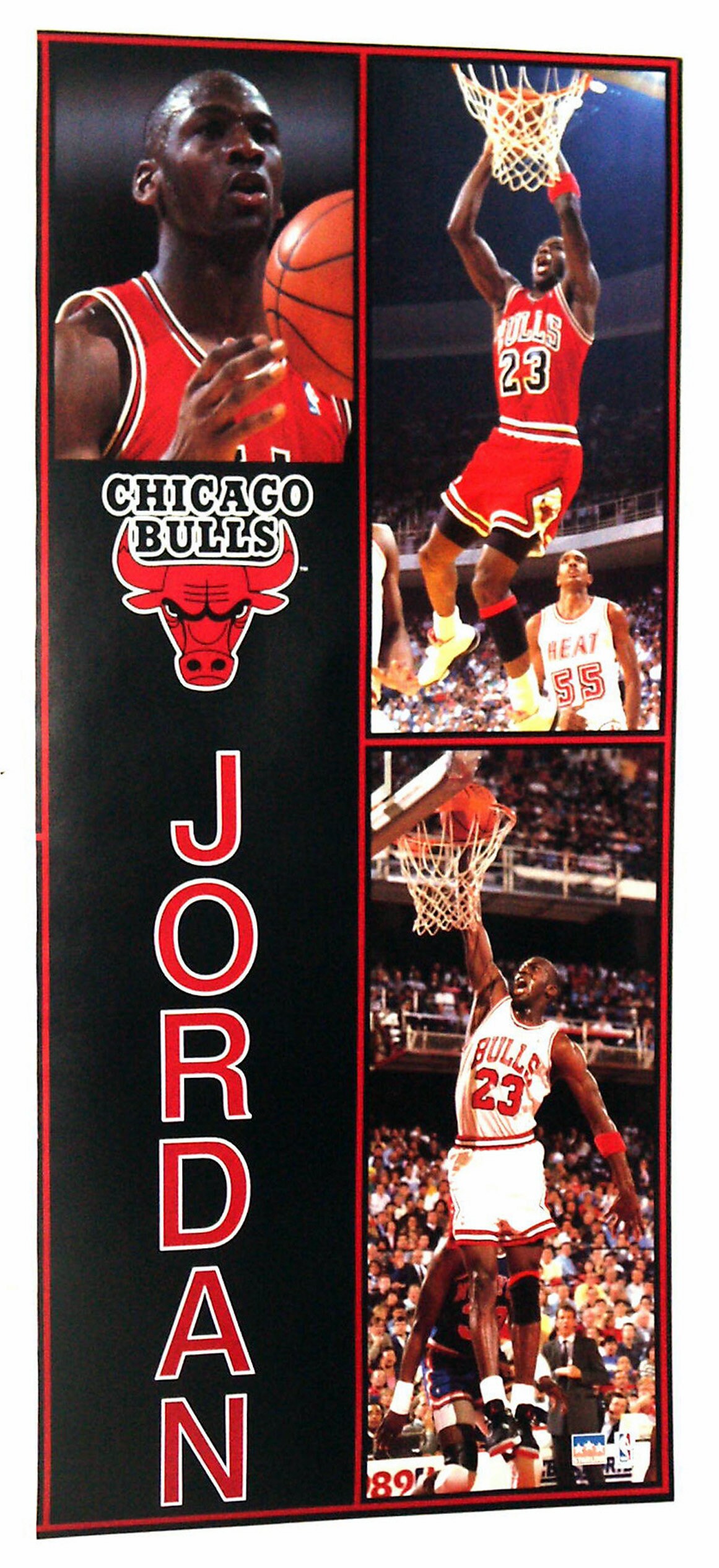 MICHAEL JORDAN Door Size Poster From Early 90's Chicago Bulls NBA