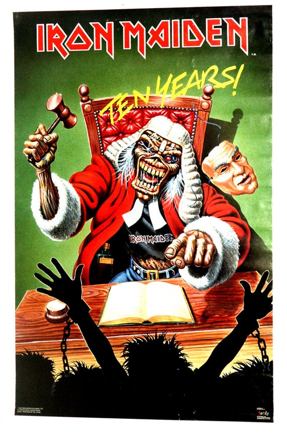 IRON MAIDEN Judge POSTER From 1990, Metal, Vintage and Rare - Etsy