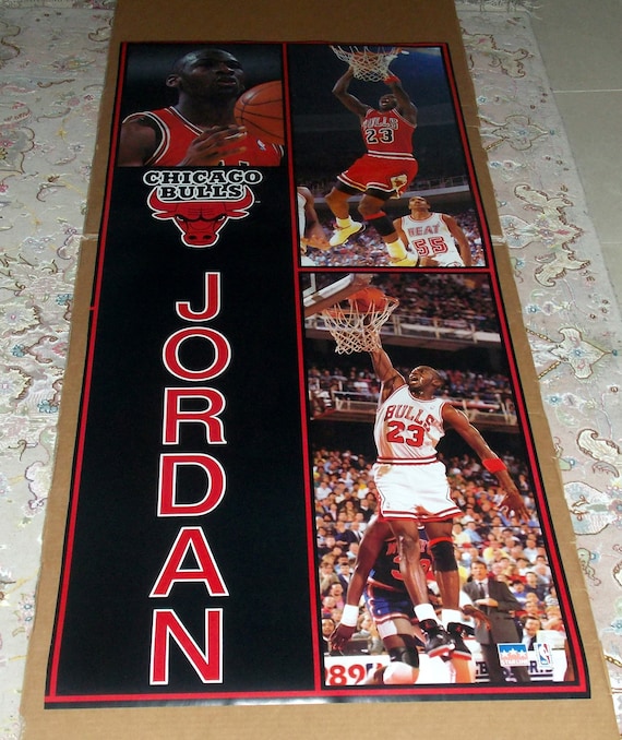 MICHAEL JORDAN Door Size Poster From Early 90's Chicago Bulls NBA