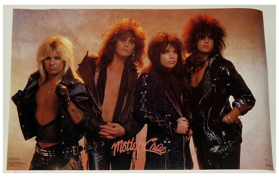 MOTLEY CRUE Group POSTER From 1987 Rare and Vintage!! - Etsy