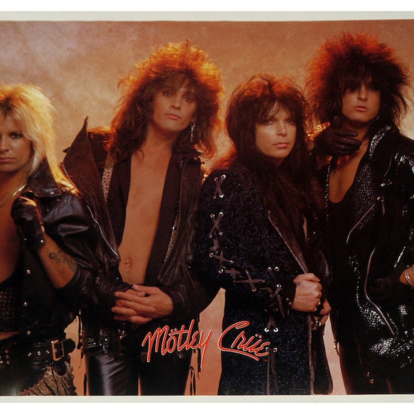 MOTLEY CRUE Group POSTER From 1987 Rare and Vintage!!