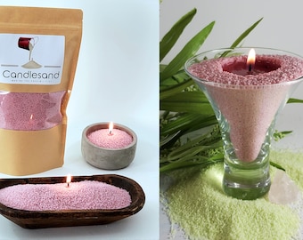 Candles, Soft Pink Sand Candles (2, 8" wicks included)1LB Wax for Making Candles, No Electric Warmer/Candle Making Equipment Needed