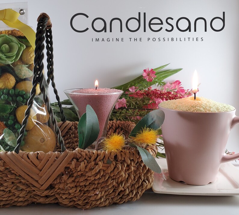Candles Soft Pink Sand Candles 2 8 Wicks Included1lb Etsy