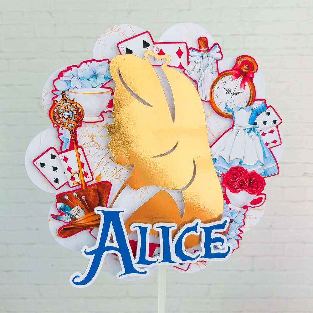 Alice in Wonderland Centerpieces, Cake Toppers, Centerpiece