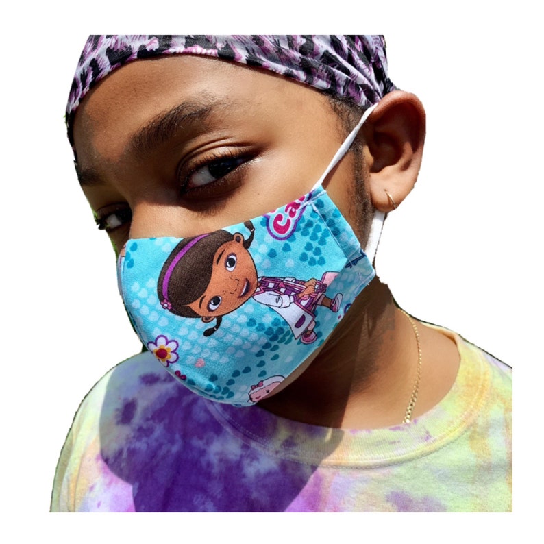 WE CARE MASK Kids Doc McStuffins Mask Washable Fitted Face