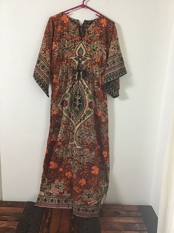 Dress in cotton 1970s