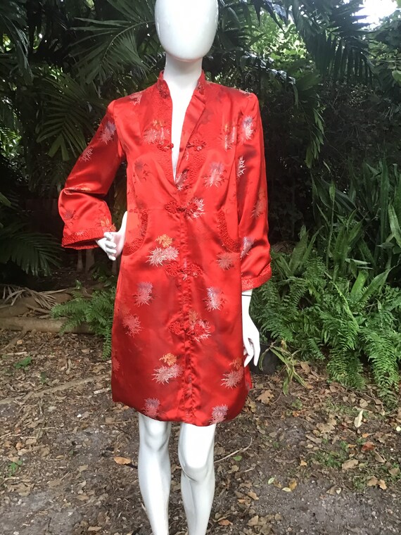 Vintage Chinese brocade silk Coat - image 7