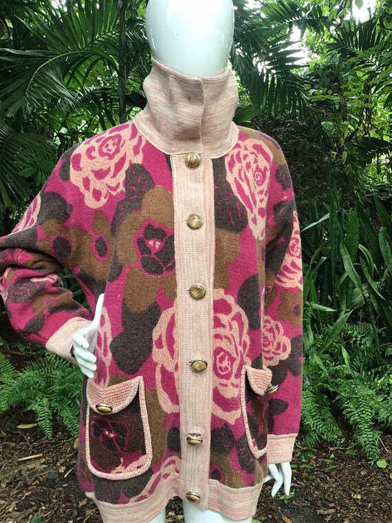Vintage printed wool Jacket - image 3