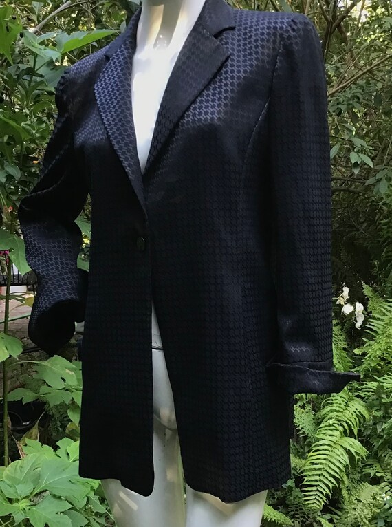 Vintage Armani. Hound tooth lightweight one button jacket View 3