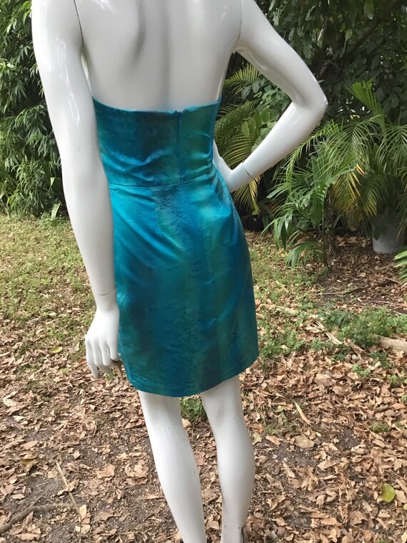 Vintage strapless silk Single Dress - image 4