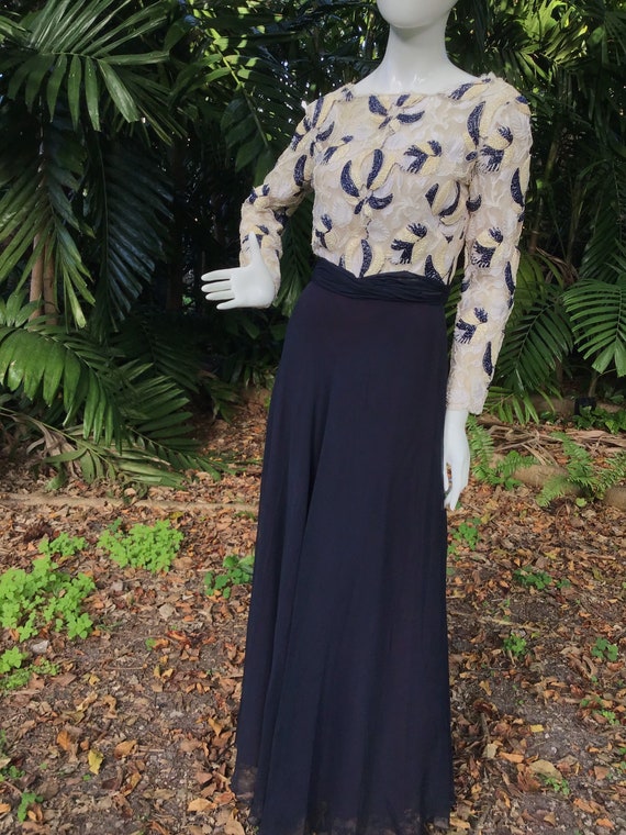 Vintage KORNHAUSER 1940s Silk and lace Dress - image 10