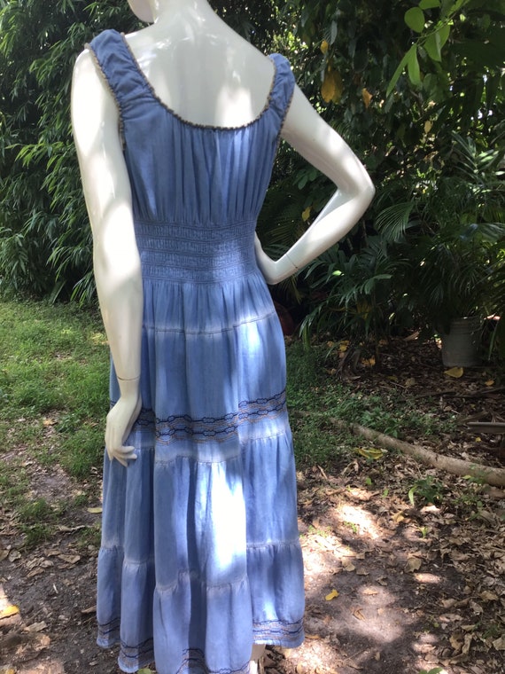 Vintage Denim 90s slip on Dress - image 4