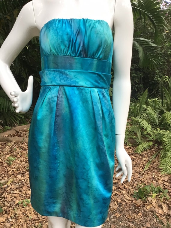 Vintage strapless silk Single Dress - image 3