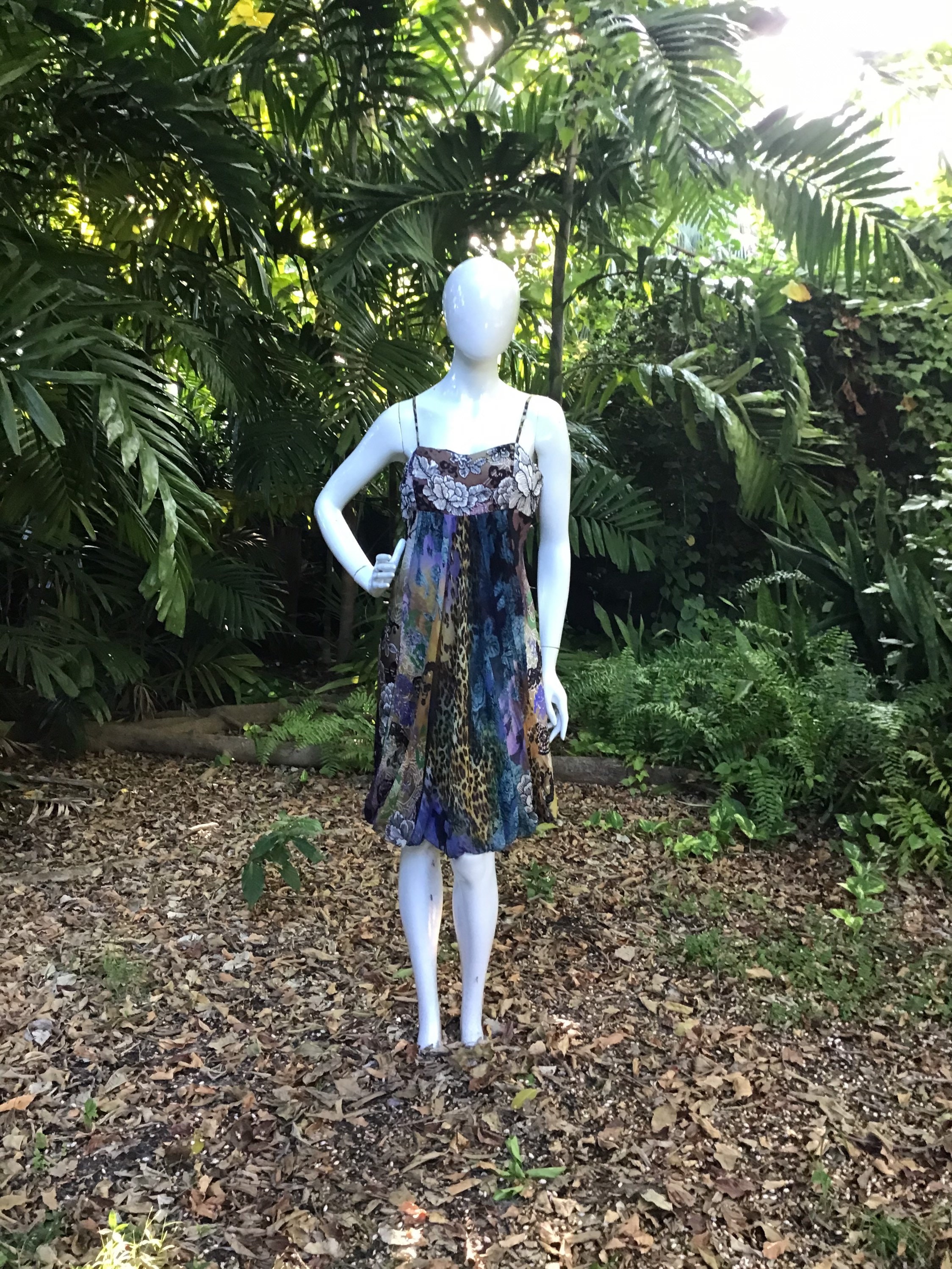 slim fit dress slacks 1990s Vintage Alberto Makali Jumpsuit with Gold Heart Buttons Xs/S main image 1
