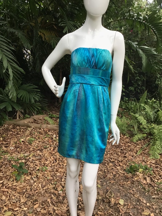 Vintage strapless silk Single Dress - image 6
