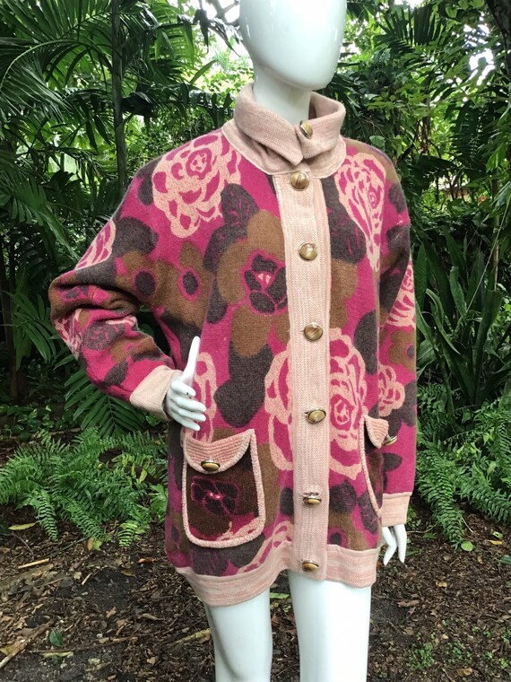 Vintage printed wool Jacket - image 6