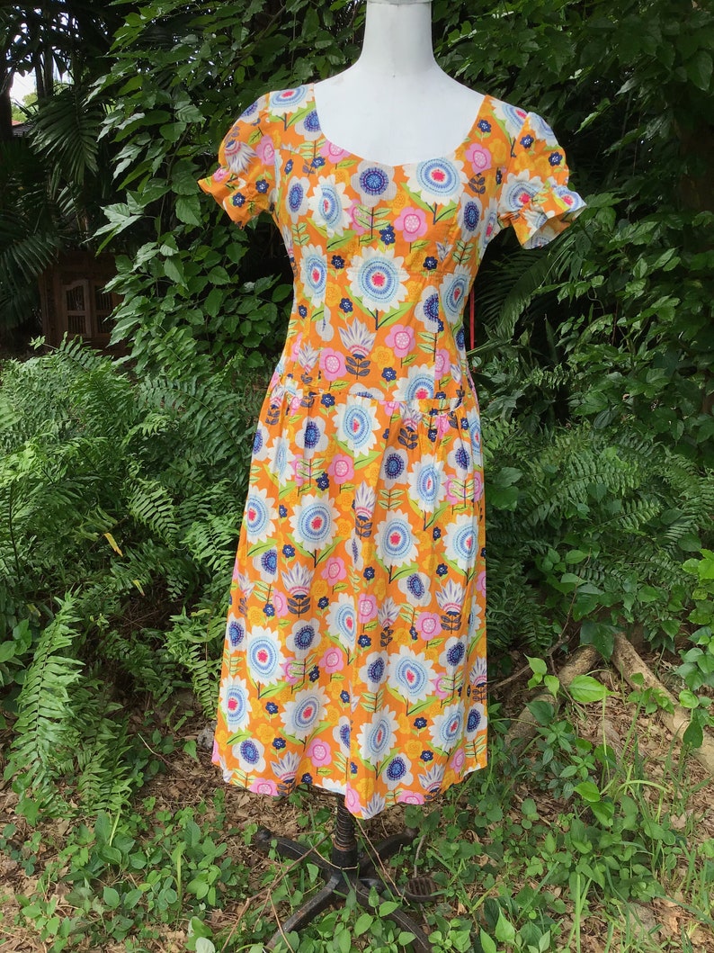 Cotton summer dress 1980s image 3