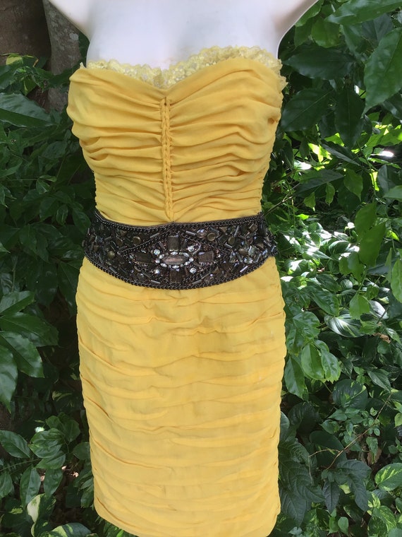Vintage Mandalay corset Dress with rhinestone belt - image 9