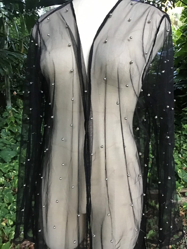 Net Coat Vintage Net Coat With Beads - Etsy