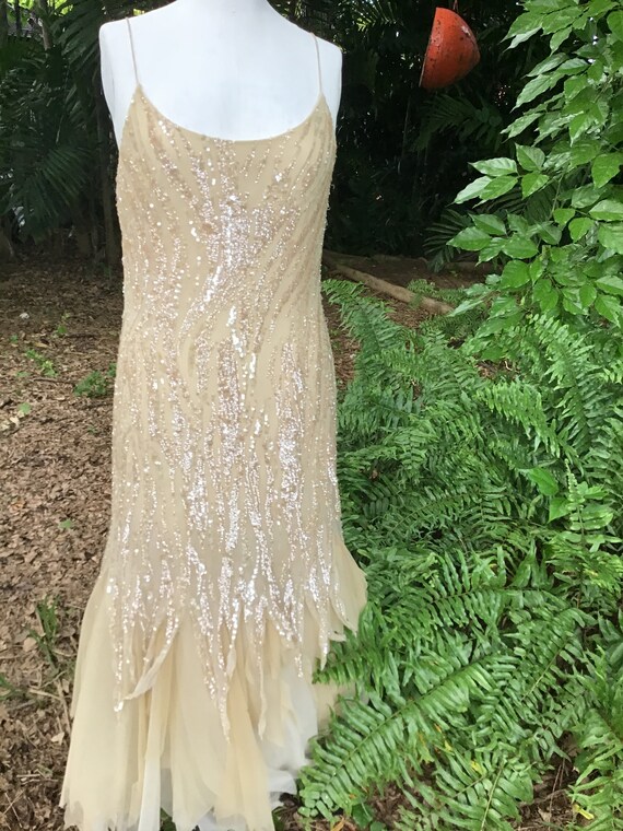 Dolce Jovani vintage 1980s maxi dress with sequins
