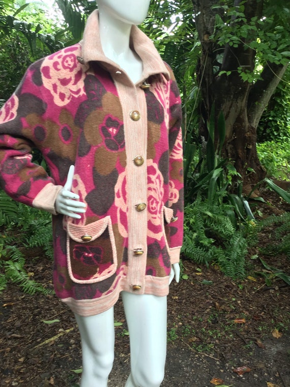 Vintage printed wool Jacket - image 9