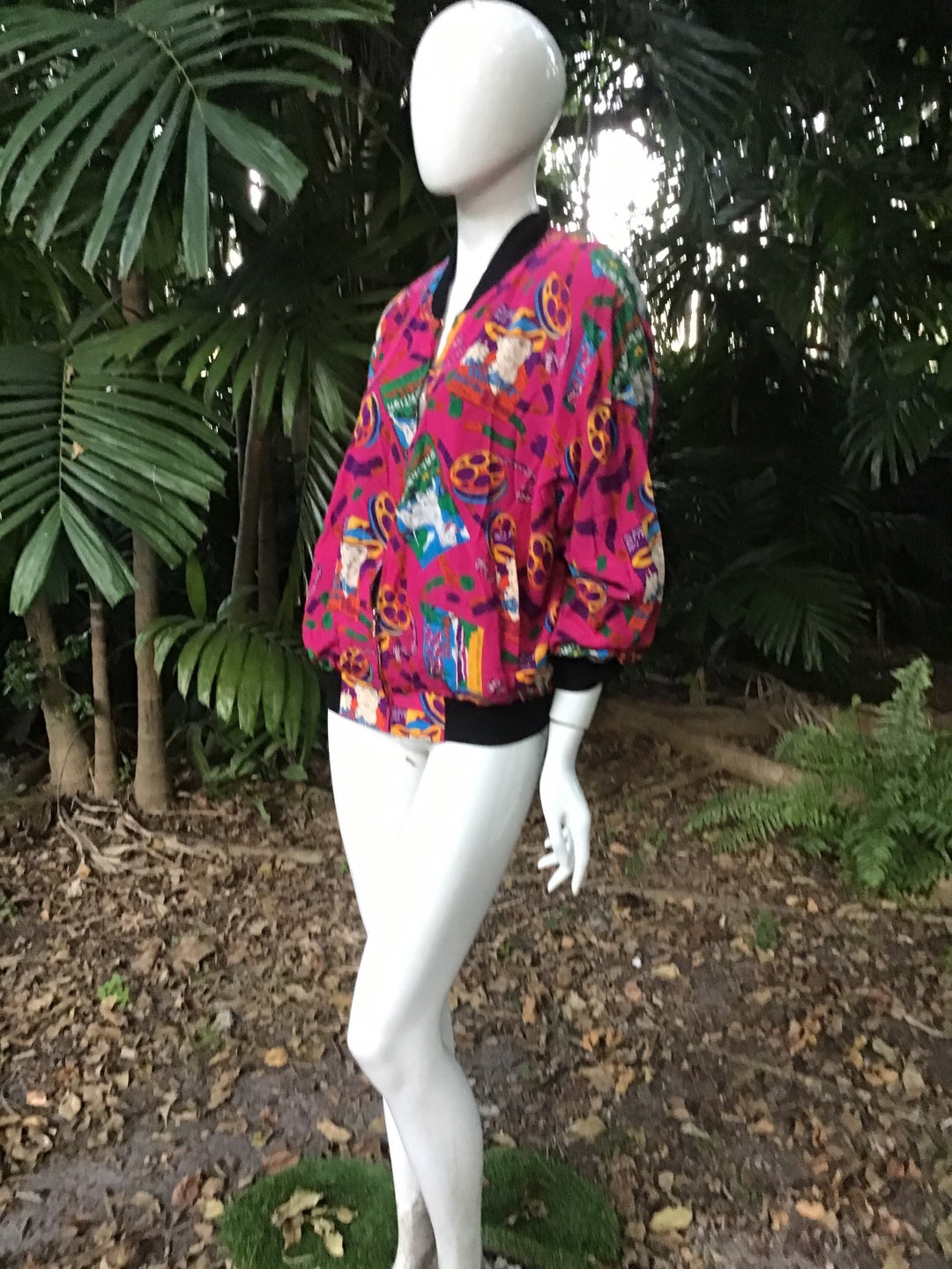 ジャケット・アウター 90s silk rave bomber jacket blouson 90s silk rave bomber jacket blouson