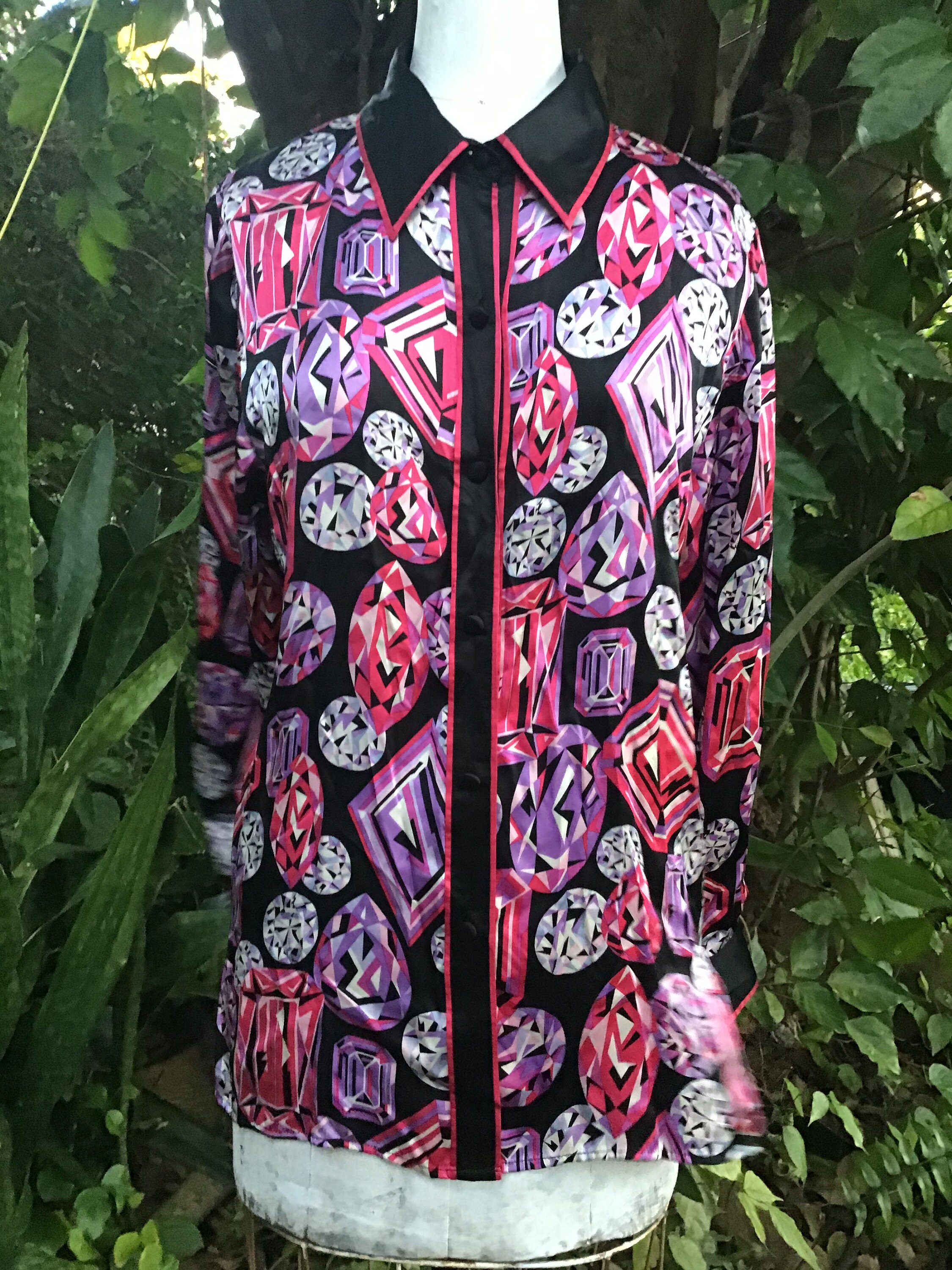 Vintage Bob Mackie Silk Shirt - Etsy